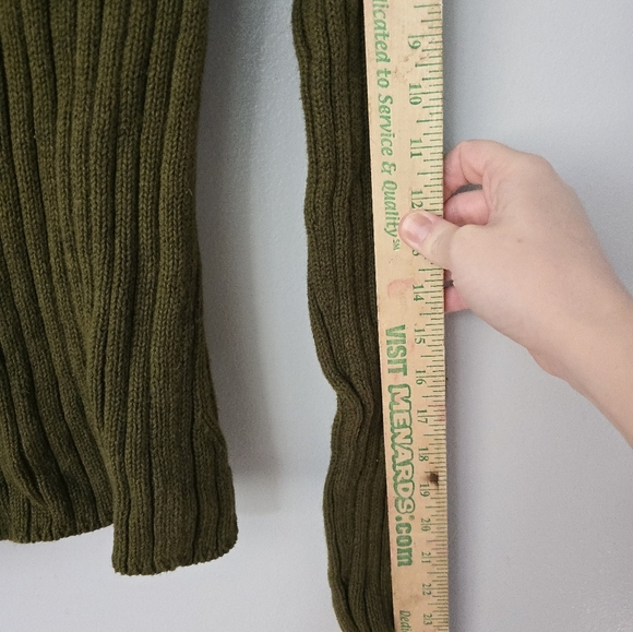 Vintage Y2K Energie Sweater Women’s Size Medium Green Long Sleeve Top - Picture 9 of 10